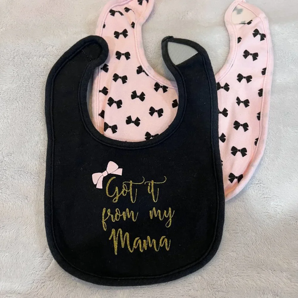 Little Treasures 2 Pack of Bibs One Size Fits All - NWOT